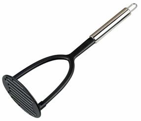 Bulvių grūstuvė Kesper 104865, 30 cm, 1 cm, sidabro sp./juoda sp.