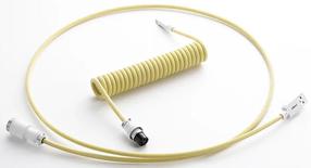 Klaviatūros laidas Cablemod Pro Coiled Keyboard Cable USB-C / USB Typ-A 150cm, geltona sp.