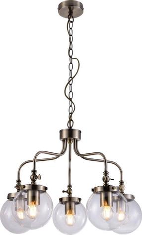 Lampa karināms Candellux Ballet 35-70876, E27, 5 x 40 W, caurspīdīga krās. / vara krās., 13 x 14 cm