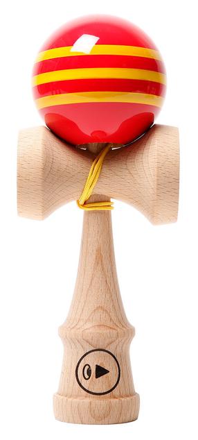 Кендама Krom Kendama Play Pro II Triple Stripes, красный цв.