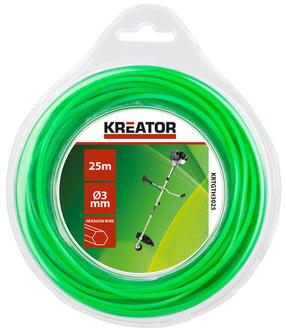 Zāles pļāvēja aukla Kreator KRTGTH3025, 25 m x 3 mm