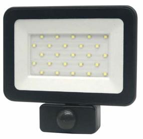 Prožektorius su judesio davikliu, tvirtinamas prie sienos Tope Tama, 20 W, 2400 lm, 4000 °K, IP65, juoda sp.
