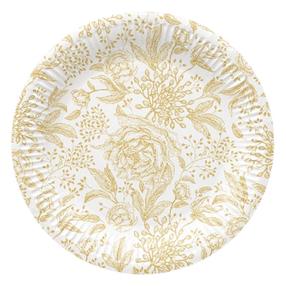 Vienreizējās lietošanas šķīvis Paw Decor Collection Rose Peonies, Ø 23 cm, 8 gab.