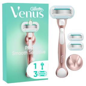 Gillette Venus Extra Smooth Sensitive RoseGold Raseerija + Vahetusterad 3 tk