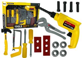 Žaislinis meistro įrankių rinkinys Lean Toys Tool Set 12145, geltona sp./pilka sp.