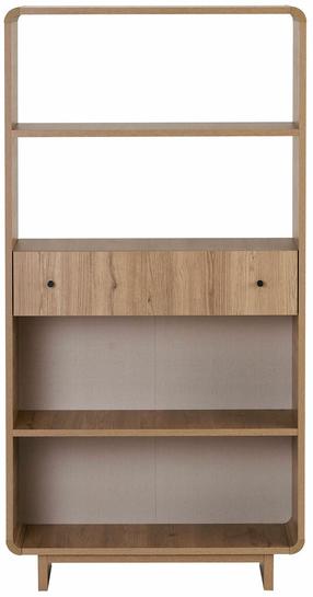 Knygų lentyna Nordure Senza Sepet, ąžuolo sp., 153 cm x 78 cm x 34 cm