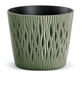 Puķu pods Prosperplast Sandy DSR190W-2262W, plastmasa, Ø 18.9 cm, zaļa krās.