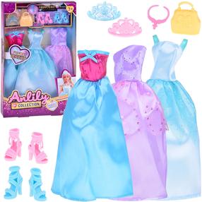 Apģērbu komplekts lellei Anlily Princess Dress Up, daudzkrāsaina
