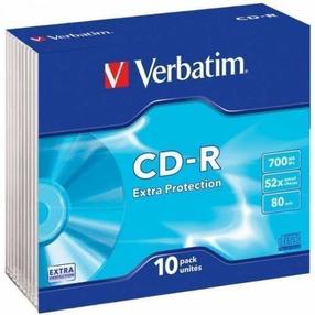 Įrašomas kompaktinis diskas Verbatim, 700 MB, 10vnt.