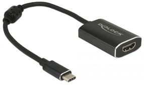 Adapteris Delock HDMI / USB, USB C male, 0.2 m, juoda sp.