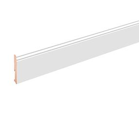 Grindjuostė Domoletti 717509, 2400 cm x 9.6 cm x 1.8 cm, balta sp.