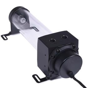 Reservuaar Alphacool Core 200 Aurora Reservoir Acetal/Acryl with VPP Pump, 400 l, 621 - 780 g, 25.1 cm, läbipaistev v./must v.