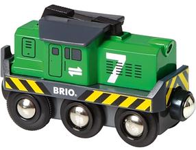  Rotaļu vilciens Brio World Freight Engine 33214, zaļa krās.