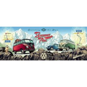 Dėlionė Ravensburger Panorama - With The Bulli Over The Brenner, 1000 vnt.