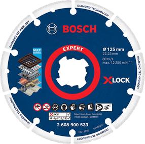 Алмазный диск Bosch X Lock, 125 мм x 22.23 мм