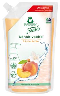Skystas muilas Frosch Sense Sensitiv, Pfirsichblüte, persikas, 500 ml