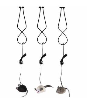 Игрушка для кота Flamingo Bungee Mouse KF12767, (цвет/дизайн выбирается случайным образом)