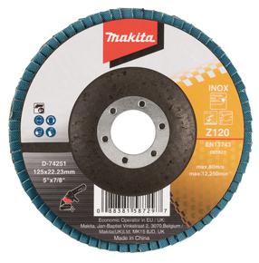 Žiedlapinis šlifavimo diskas Makita D-74251, 125 mm x 22.23 mm