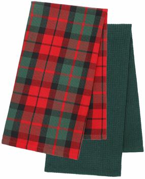 Šluostė, universali Homla Tartan 944820, raudona sp./žalia sp., medvilnė/poliesteris, 2 vnt.