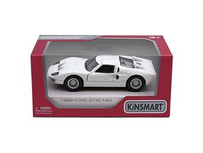 Игрушечная машина Kinsmart 1966 Ford GT40 MKII, белый цв., 1:38