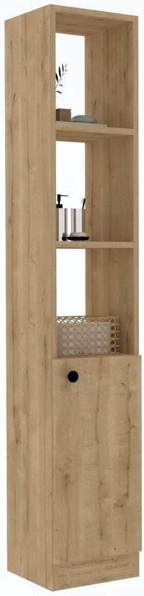 Brīvi stāvošs vannas istabas skapis Kalune Design Trend Sapphire, ozola krās., 26.6 cm x 30 cm x 170 cm