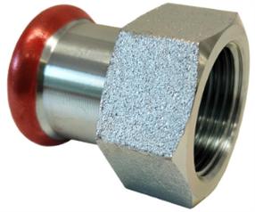 Pressitud ühendus Assotherm redukcinė, FF, 1/2 tolli - sisekeere, Ø22 mm