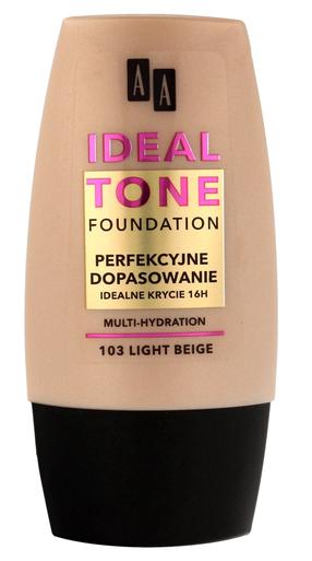 Жидкая основа для макияжа Aa Make Up Ideal Tone, светло-коричневый цв., 103 light beige, 30 мл
