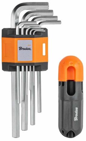 Šešiakampių raktų rinkinys Bradas DIY Long, šešiakampis, 9 vnt.