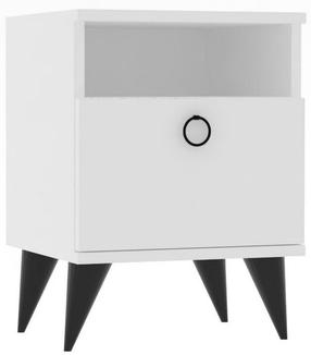 Naktinis staliukas Kalune Design Barlo 835PUQ2701, balta sp., 55 cm x 40 cm x 36.8 cm