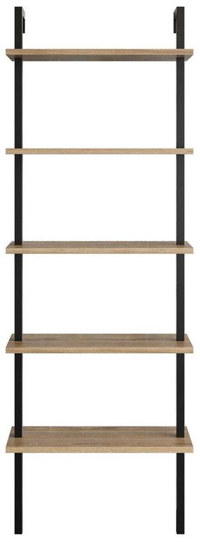 Pastatoma lentyna Kalune Design Piante 541HDL1310, juoda sp./riešuto sp., 174 cm x 60 cm x 22 cm