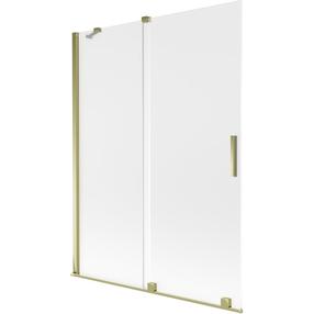 Dušo sienelė Mexen Velar, 130 cm x 150 cm, skaidri sp./aukso sp./matinis