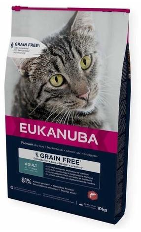 Сухой корм для кошек Eukanuba Adult, лосось, 10 кг