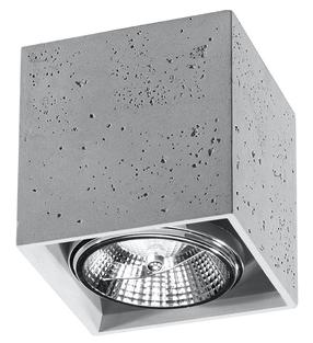 Lampa griesti Sollux Valde 5903282706453, GU10, 1 x 40 W, pelēka krās. / pelēka krās.