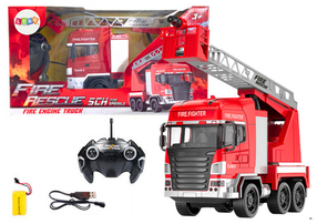 Rc gaisrinė mašina Lean Toys Fire Rescue SCH 20378, raudona sp.