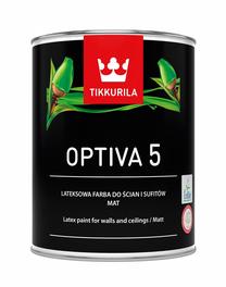 Dažai Tikkurila Optiva 5, vandens pagrindu, matinis, 0.9 l