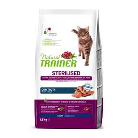 Sausas kačių maistas Natural Trainer Sterilised, žuvis, 1.5 kg