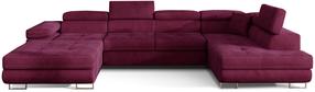 Nurgadiivan Rodrigo Mat Velvet 68, sügavlilla v., parem, 202 x 345 cm x 90 cm
