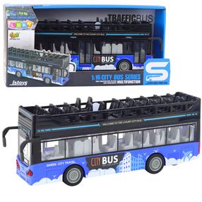 Rotaļu autobuss Lean Toys City Traffic, 1:16, zila krās.
