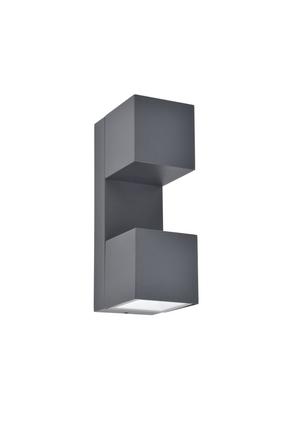 Sieninis lauko šviestuvas Lutec 5117401118, 10W, LED, IP54, tamsiai pilka sp., 6.5 cm x 19.3 cm