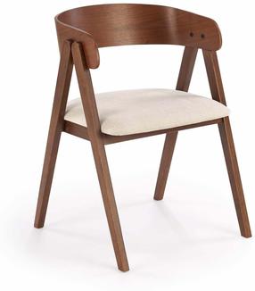 Valgomojo kėdė K562, matinė, riešuto sp./šviesiai smėlinė, 55 cm x 49 cm x 75 cm