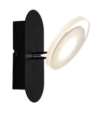 Šviestuvas sieninis Domoletti Plate LED16019A-1R, LED, 3000 °K, 1 x 3.5 W, juoda sp. / juoda sp.