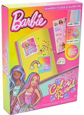 Наклейка, набор Mattel Barbie Color Reveal Shaker Sticker Scrapbook, многоцветный