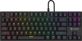 Проводная игровая клавиатура Savio Tempest X2 SAVGK-TEMPEST X2 BROWN Outemu Brown, EN, черный цв.