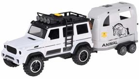 Žaislinis visureigis su priekaba Toystar Horse Trailer ZA5912, balta