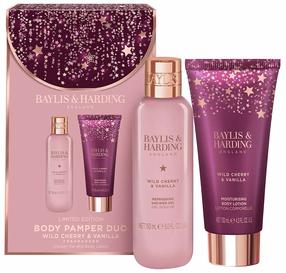 Kūno prausimosi rinkinys Baylis & Harding Body Pamper Duo Wild Cherry & Vanilla, 280 ml, 2 vnt.