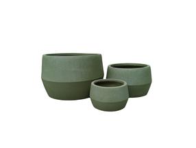 Gėlių vazonas Domoletti LT14983-1S, keramika/molis, Ø 24 cm, žalia sp.