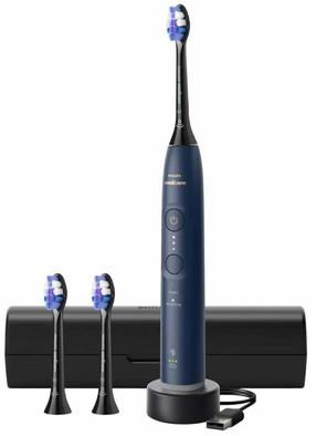 Elektrinis dantų šepetėlis su galvučių rinkiniu ir dėklu Philips Sonicare Series 6100 HX7403/07, mėlyna sp.