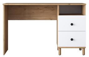 Rakstāmgalds ar skapi Kalune Design HA109 893RAN3331, 120 cm x 50 cm, 73.8 cm, balts krās./valriekstu krās.