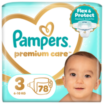 Sauskelnės Pampers Premium Care, 3 dydis, 78 vnt.