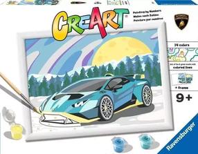 Glezna pēc numuriem Ravensburger CreArt Lamborghini, daudzkrāsaina